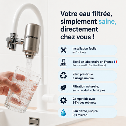 FiltraDerm® Filtre à Eau du Robinet