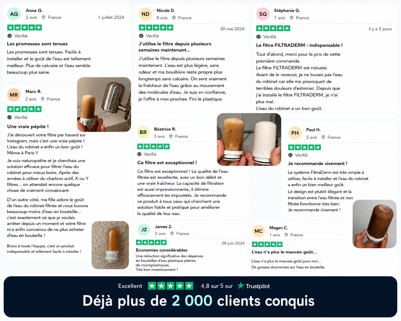 FiltraDerm® Filtre à Eau du Robinet
